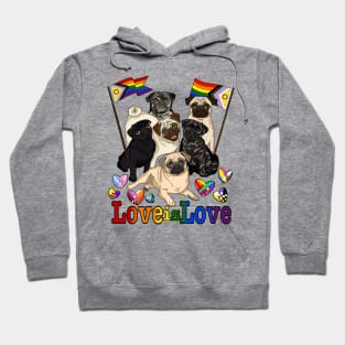 Pugs for Pride Hoodie